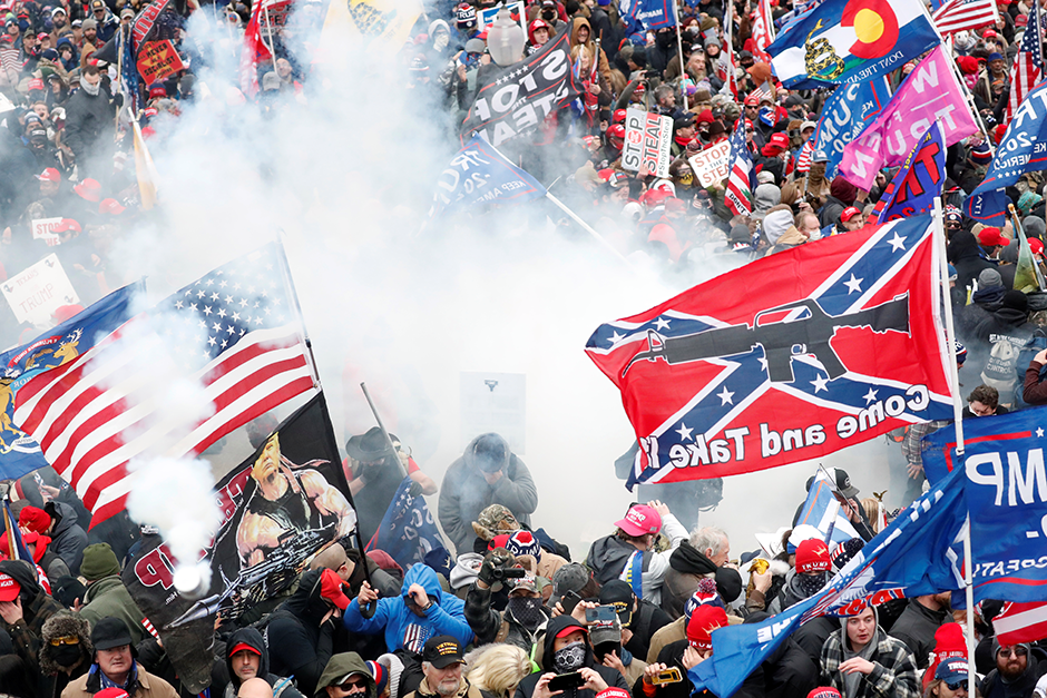 Flags at Capitol Riot Jan 6